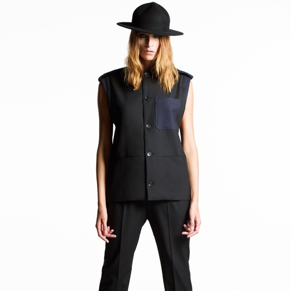 Piece D’Anarchive collared button-up vest - Picture 1 of 7